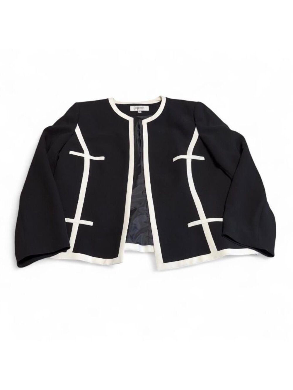 Jones Studio Tailored Blazer Women 16 Business Casual Office Career Black White